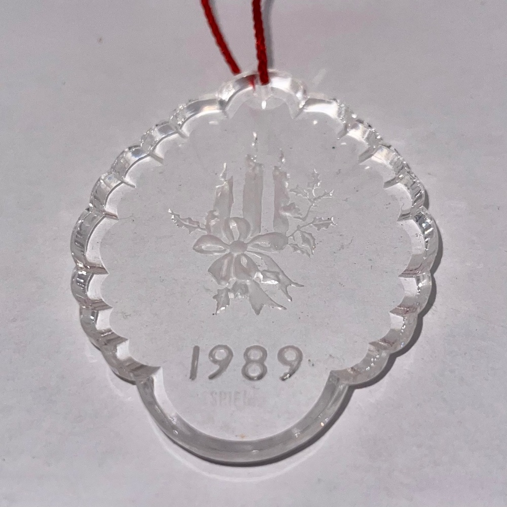 Vintage Spiegel 1989 Annual Christmas Ornament West Germany Lead Crystal